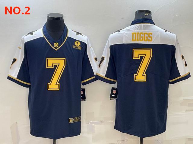 Men's Dallas Cowboys #7 Trevon Diggs Jerseys NO.2;